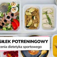 Posiłek potreningowy na redukcji: sałatka z tuńczykiem, makaron z cukinią, kurczak w sosie i zupa dyniowa.